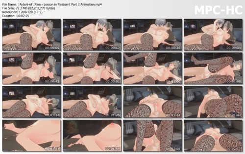 [AidenHet] Rina Lesson in Restraint Part 3 Animation